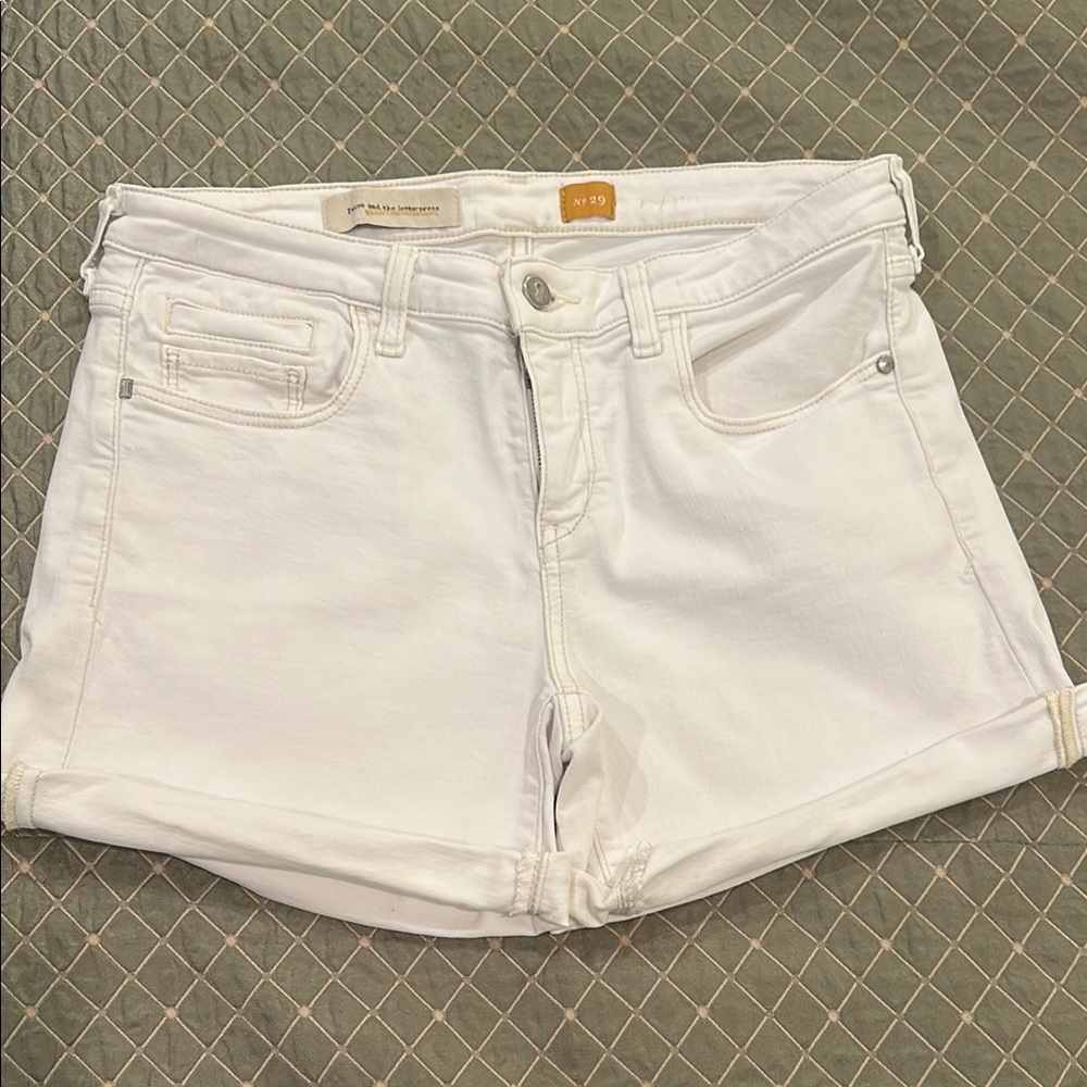 Pilcro by Anthropologie White Denim Women's Shorts Size 29